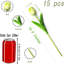 Faux fleurs tulipes fleur de soie artificielle 15 pièces Real Touch 14 "pour le printemps Pâques maison cuisine bouquet de mariage en vrac cadeau de fête des mères décorations