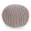 Repose-pieds tricoté en coton tricoté 20X20 brun - confectionné, confortable pour la chambre de bébé, salon polyvalent, profond de 20 pouces, large, 14 hauteurs, siège et repose-pieds