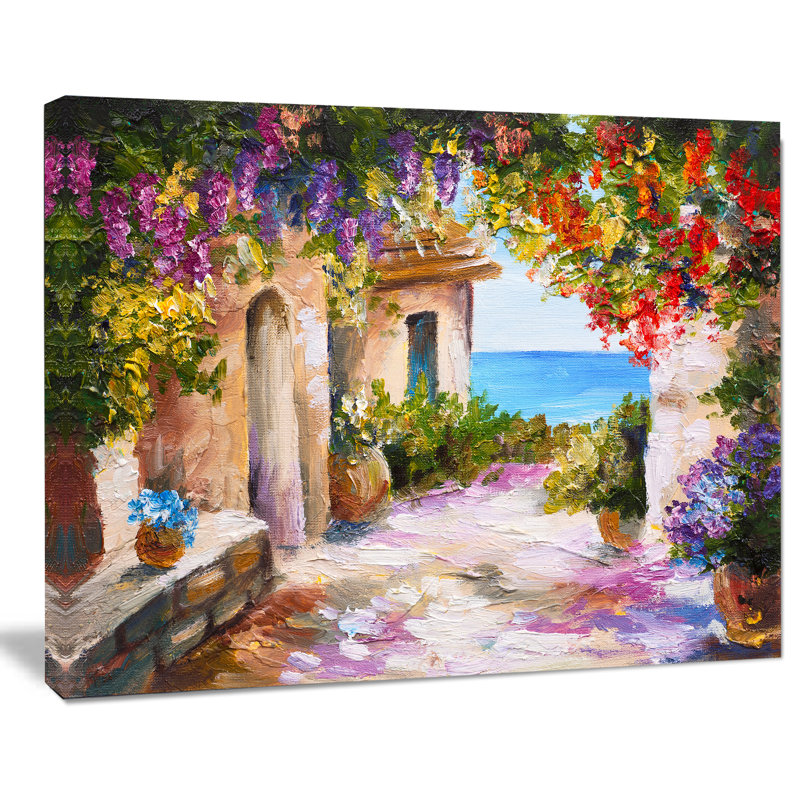 Summer Seascape Landscape - Wrapped Canvas Print, 30" H x 40" W