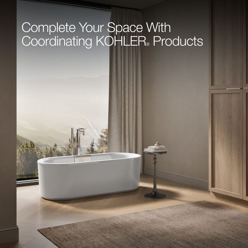 Volute 63 In. X 28-3/8 In. Freestanding Bath With Shroud