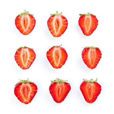 Strawberries Isolated On White by FabrikaCr - Wrapped Canvas Print