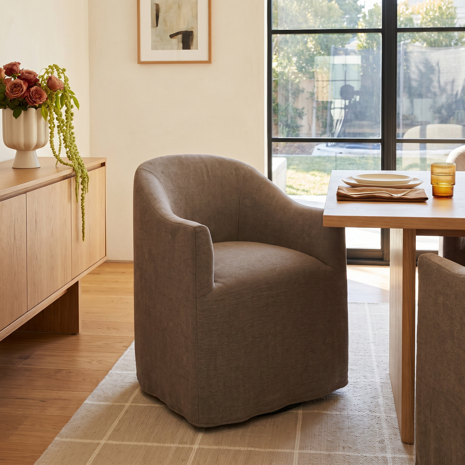 Galinda Cotton Dining Armchair, Broadway Coffee