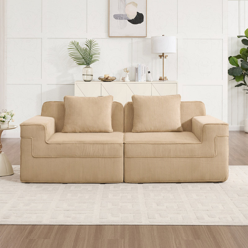 Modern Modular 2-Seat Sofa Couch