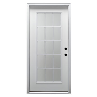 Smooth Fibreglass Prehung Front Entry Door