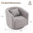 Boucle Polyester Upholstered Swivel Armchair-1201399729