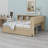Wood Daybed With Storage Shelves And Trundle