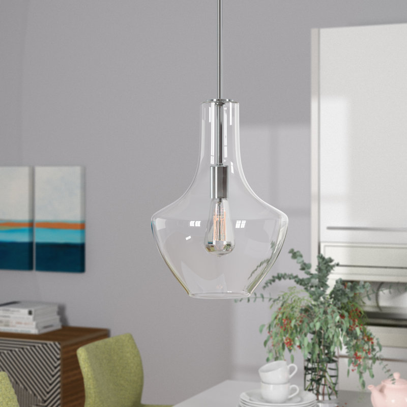 Raymonde 1 - Light Pendant, Chrome, 14.5" H x 10.5" W x 10.5" W