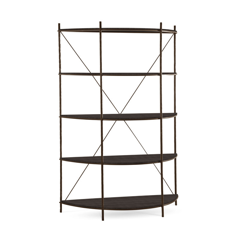 Étagère à livres H 67 "x l 55,44" Baldwin, Marron antique, Corbeau