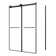Belizzi 52" W x 76" H By Pass Frameless Exposed RollerShower Enclosure with Clear Glass