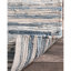 Tapis en coton rayé bleu, ivoire et crème crocheté à la main Brolin-231825819