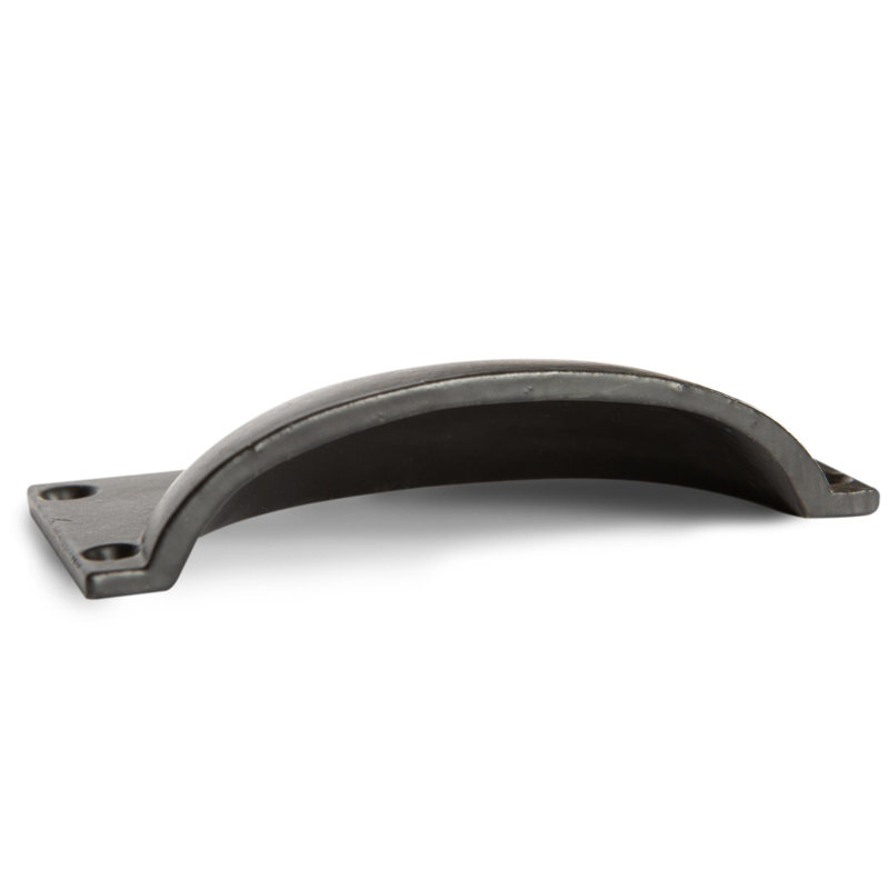 Hammer & Tongs - Rectangular Cabinet Cup Handle - W130mm x H50mm - Black