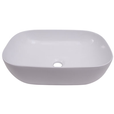 Lavabo de salle de bain vasque rectangulaire en porcelaine vitreuse Shasta