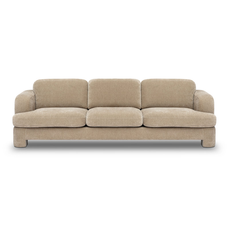 Halsey Tan Textured Fabric Sofa