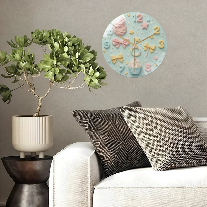 12'' Modern Glass Wall Clock