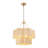 6-Light Scalloped Rattan Drum Chandelier-555301173