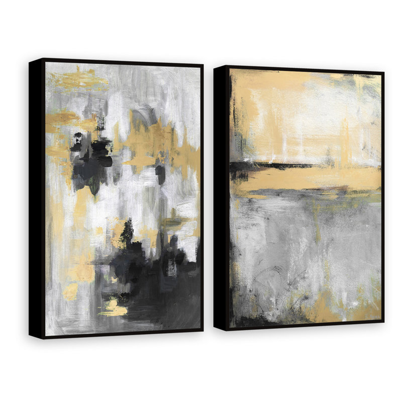 « golden fog », parvez taj, multi-pièces sur toile, H 18 po x l 12 po x P 1,5 po