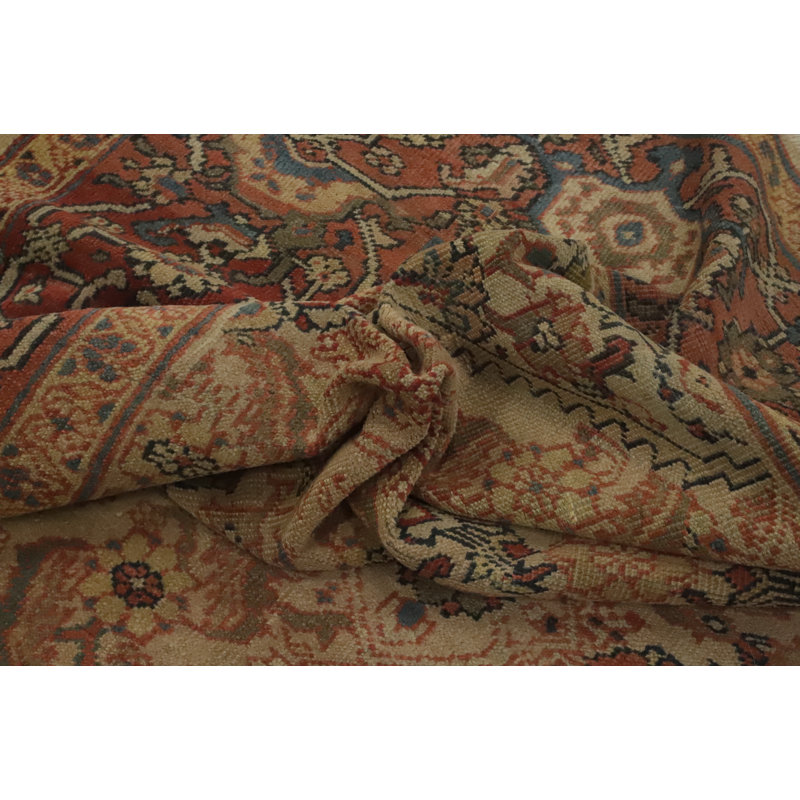 Tapis traditionnel à teinture végétale pré-1900 11x12