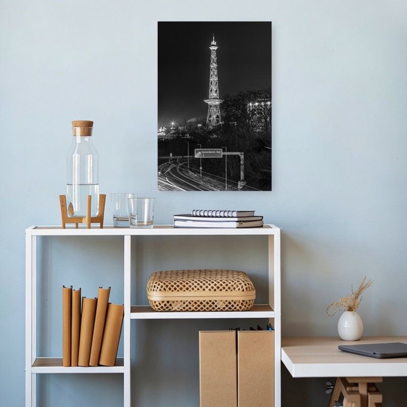 «Berlin Tower Trails», impression d'art moderne abstrait géométrique, H 18 po x l 12 po
