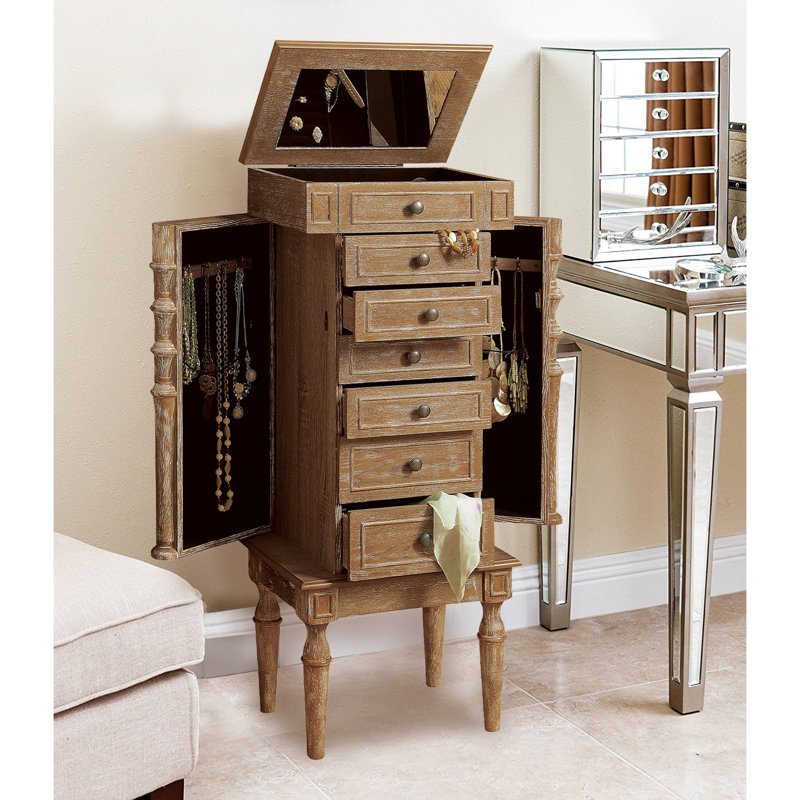 Armoire à bijoux en chêne patiné ABF78B7F0C924EFE95F51B58E0B0DB78