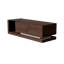Table basse moderne en noyer de 59,1 po avec 2 tiroirs et lumière DEL Culver