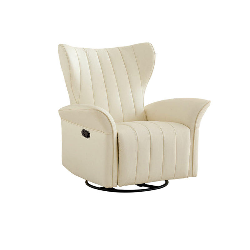 Fauteuil inclinable en simili cuir Nikhad, Beige