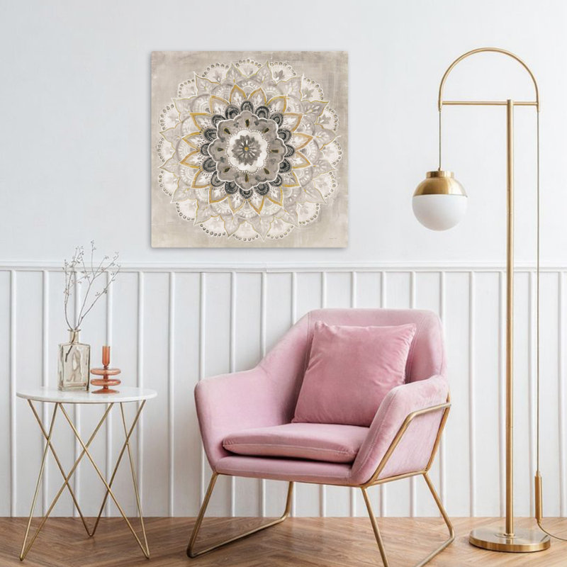 Art floral contemporain chaleureux, H 32 po x l 32 po