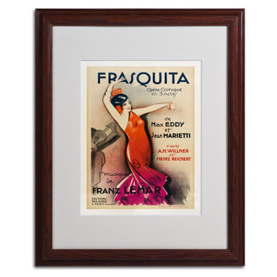 « frasquita », affiche rétro sur toile encadrée