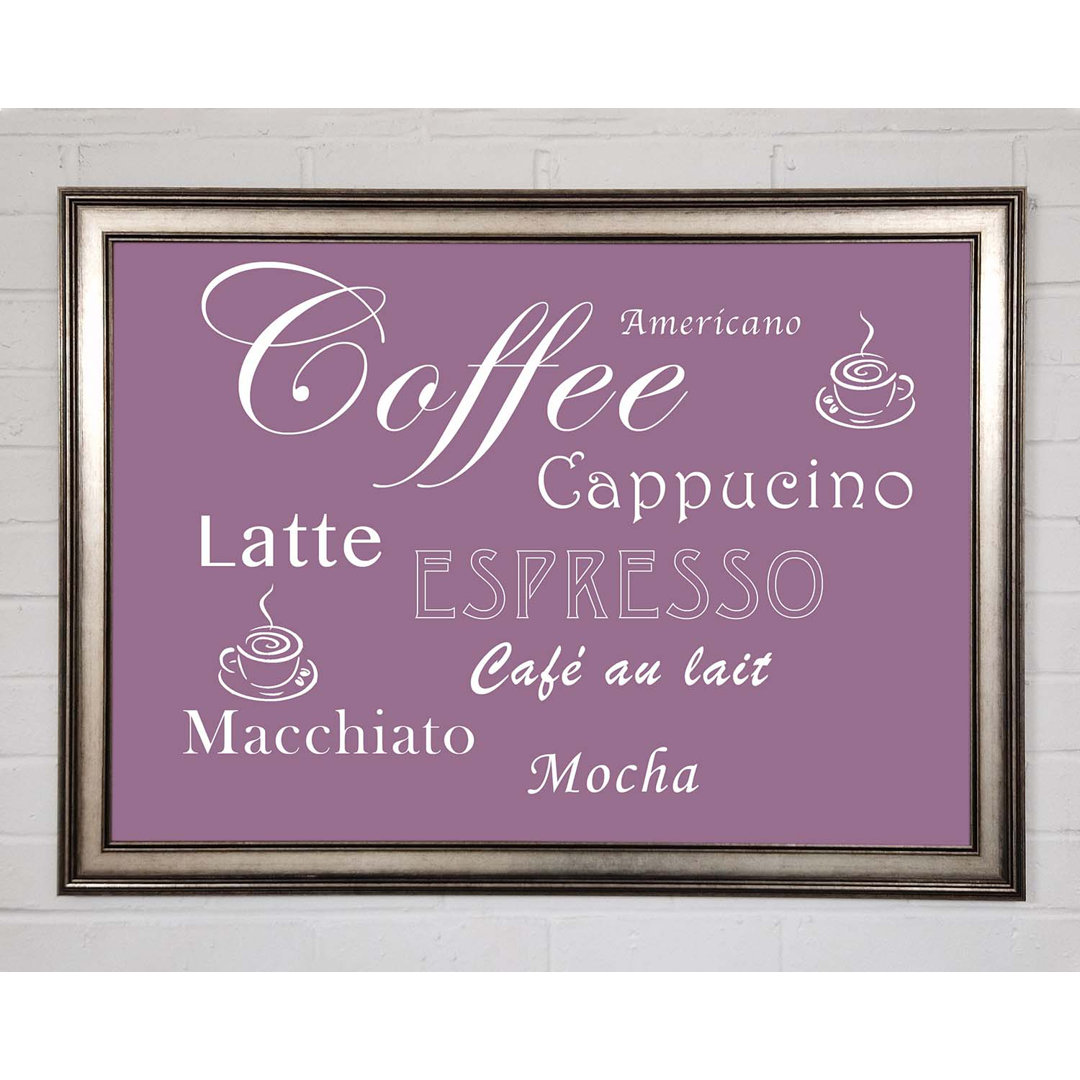 Kitchen Quote Coffee Delight Dusty Pink - Druck