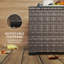 Table basse 24,4 "en osier de patio, tables d'appoint en rotin PE, noir-2028478621