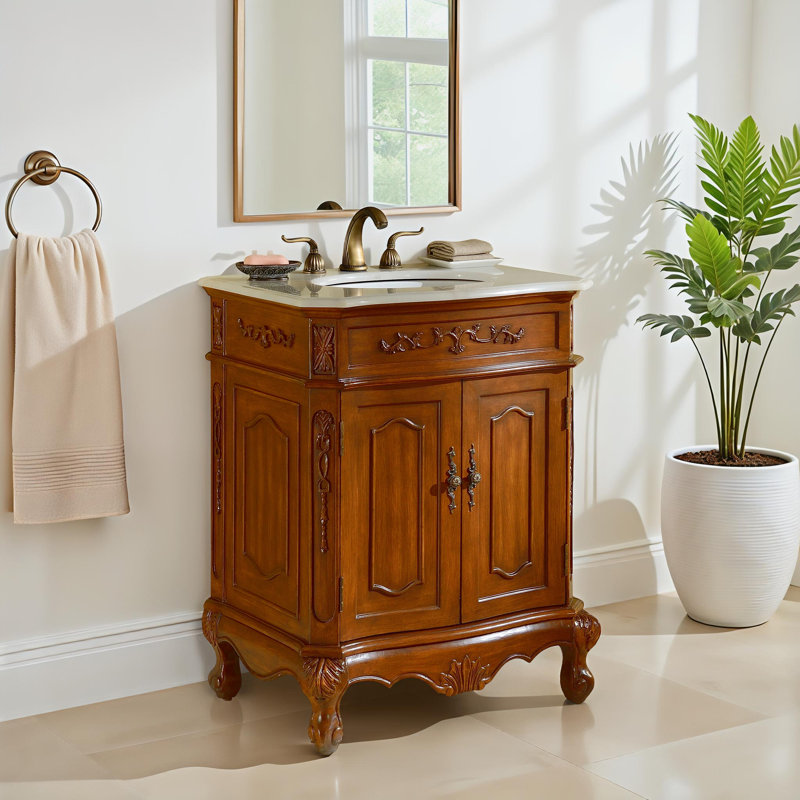 Ensemble de meuble-lavabo simple 27 po Burnet, Teck