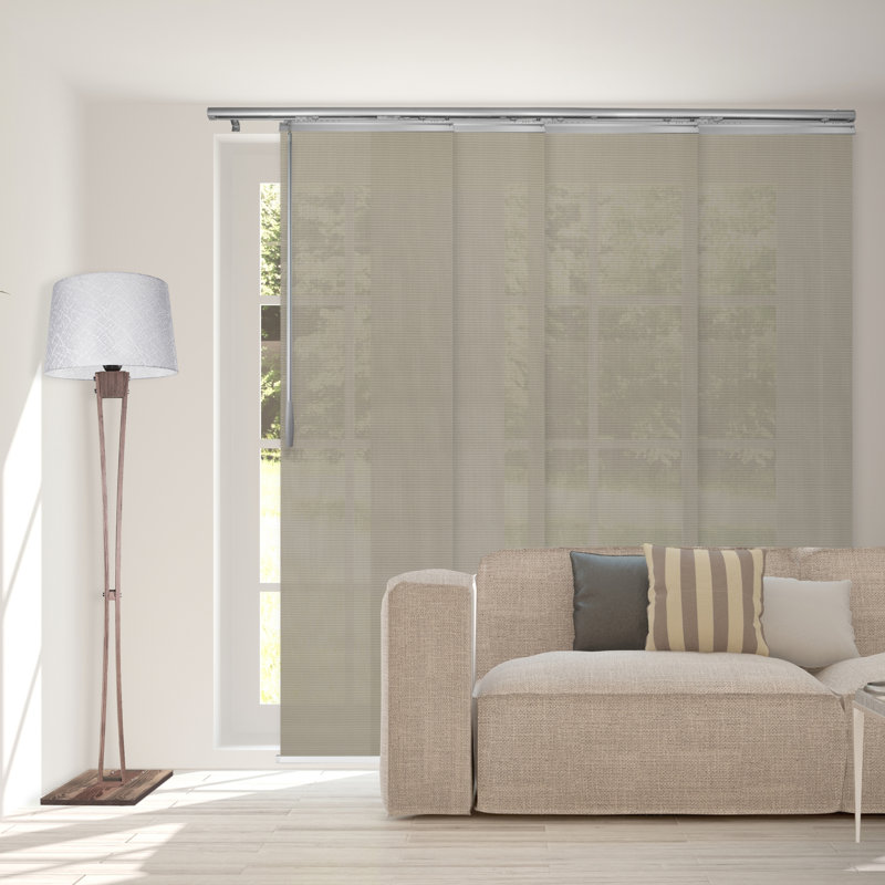 Rail extensible simple à 4 panneaux de 48 à 88 po de largeur, largeur de panneau de 23,5 po, Nickel satiné, L 88 po x L 94 po