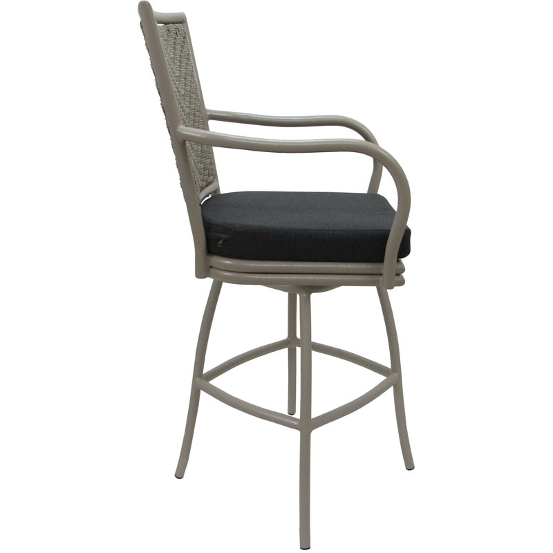 Gris anthracite - tabouret de bar beige, Gris, Beige