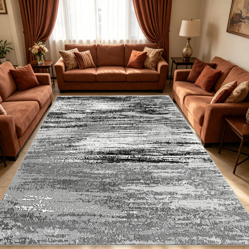 Grey Streak carpet-easy to clean, machine-washable, soft and comfortable; suitable for door mats, kitchens, living rooms, bedrooms, corridors, and laundry areas. Easy to clean, durable carpet for home decoration.