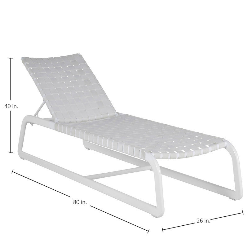 Catalina Chaise Lounge, Chalk/White