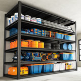 3500LBS Garage Shelving Storage Shelves Heavy Duty Shelving, 84"H Metal Shelves with 6 Tier Adjustable Shelving Units