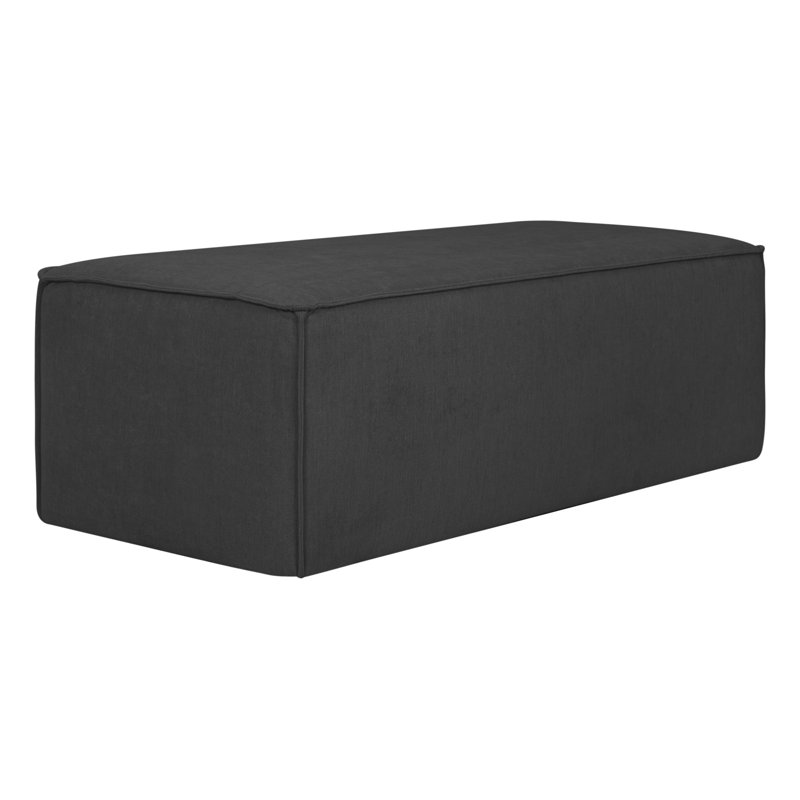 Limones 120cm Wide Rectangle Pouffe Ottoman, Antracite