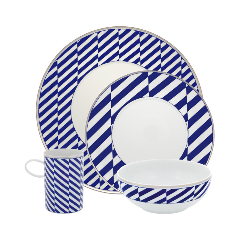 Harvard Piece Porcelain China Dinnerware Set