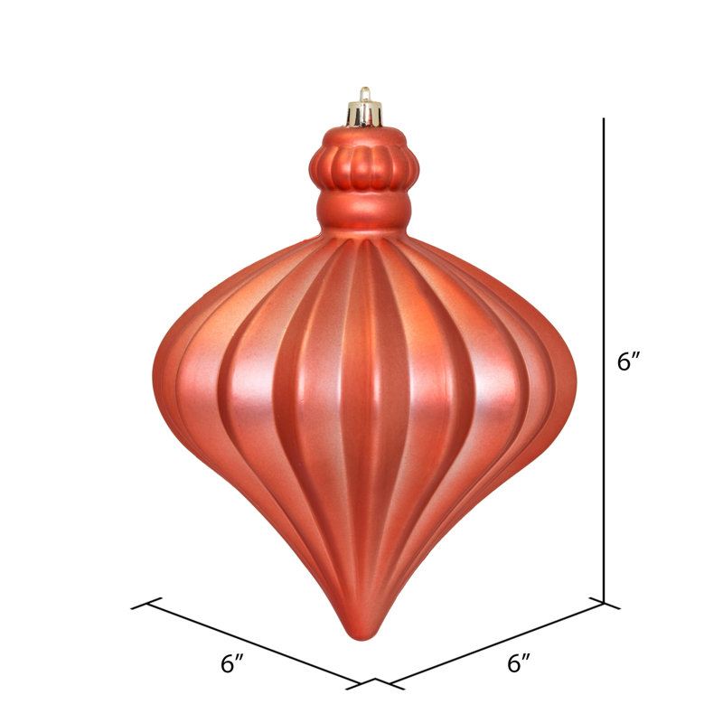 Ornement de Noël oignon 6 po, Corail
