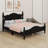 Wood Platform Bed Frame,Retro Style Platform Bed with Wooden Slat Support-1234318362-1234318436