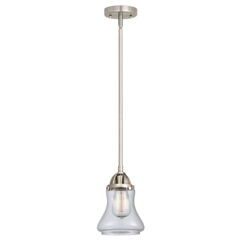 Nouveau 2 - Kymisha - Mini-luminaire suspendu à tige 6 po 1 lumière - Ampoule non incluse - Abat-jour transparent
