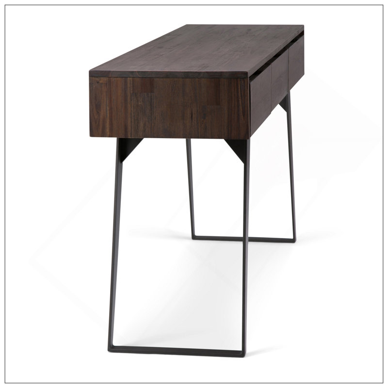 Lowry - Console canapé - Brun anthracite patiné, Marron foncé