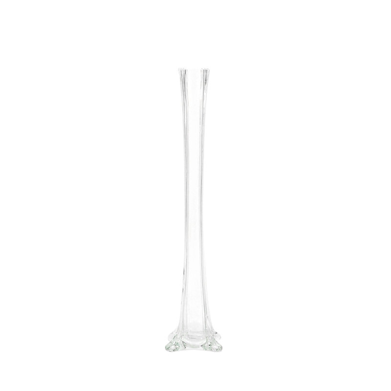Vase de table Shadle, Transparent, H 16 po x l 3 po x P 3 po