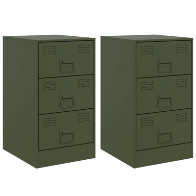 Raineri 34.5cm W Steel Bedside Table