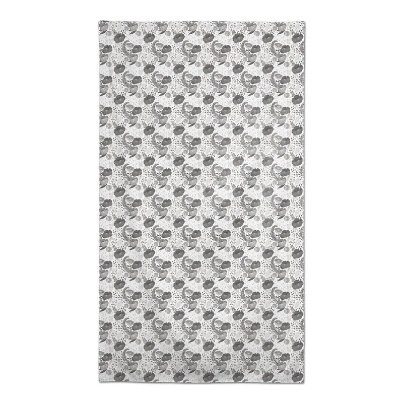 Simple Floral Blue 3 Tablecloth, Gray
