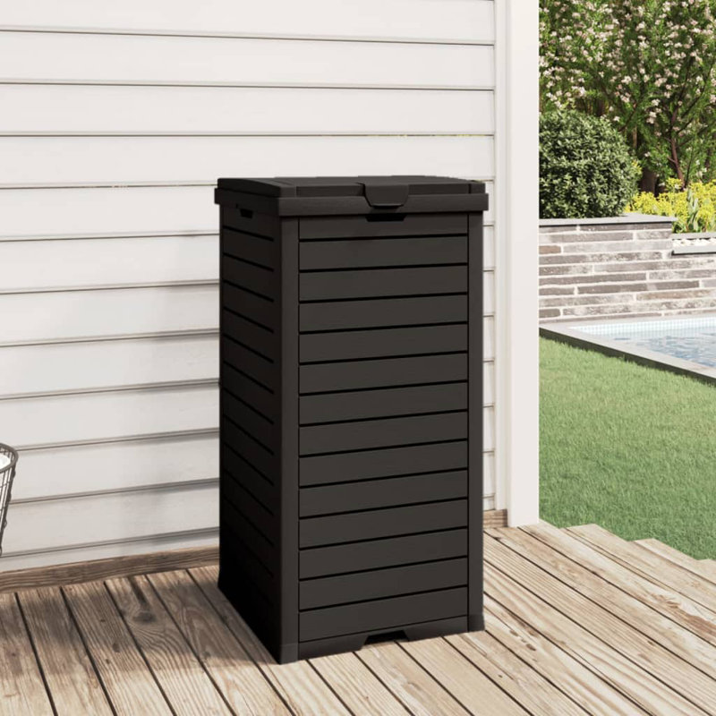 Poubelle en plastique 31,2 gallons, Brun clair