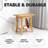 Bamboo Shower Bench Inside Shower Stool,Spa Bath Chair for Bathroom(Natural)-130073263