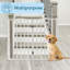 Clôture d'intérieur pour chien - barrière pour chien autoportante à 4 panneaux - clôture pour chien rétractable en bois 72 po x 32 po pour les escaliers, les couloirs ou les portes par PETMAKER (blanc)   -127123409-33893611