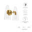 Applique murale 2 lumières Beacon par Modway-218707013