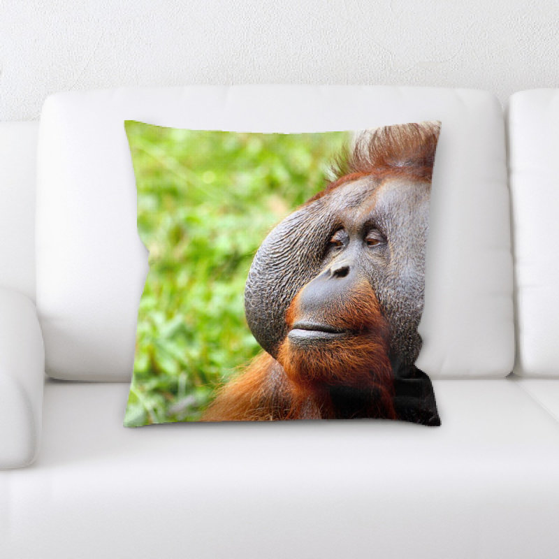 Animal Print Microsuede Throw Pillow