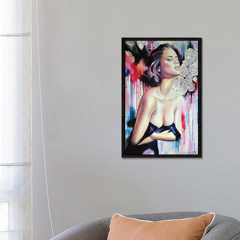 Constant Craving II by Ellectra Art - Painting on Canvas, Black Framed, 66.04cm H x 45.72cm W x 3.81cm D